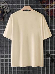 ¡Novedad! Blusa de manga corta para mujer, diseño liso, ideal para estar en casa o para uso casual. Oferta por tiempo limitado. Preciosa blusa, cómoda y de largo regular. Lavable a máquina.--Suelto, cómodo, transpirable - Albaricoque - Ver 2