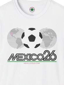 Camiseta de la Copa Mundial de México 2026 |   Camiseta Retro de Fútbol - Negro - Ver 1