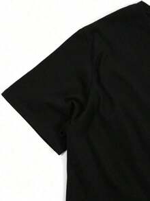Camisetas casuales para mujer, camiseta de cuello redondo con estampado de mariposas coloridas, manga corta, top casual de verano, camiseta para mujer, estilo Y2K, camisetas de moda de verano, conjuntos y tops casuales de streetwear. - Negro - Ver 4