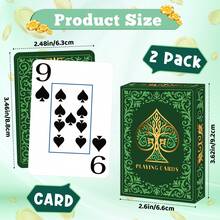 2 Decks Of Adult Professional Playing Cards, Large Font, Suitable For Daily Entertainment, Party Games, Card Games, Family Game Nights - Multicolor - View 3