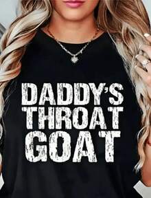 Unisex Daddy's Throat Goat Funny Sexy Adult Distressed Profanity T-Shirtblusas para mujer,blusas casuales para dama,tops,, mujer premium,y2k,playeras de mujer curvy,ofertas y liquidaciones ropa mujer,playeras deportivas para mujer,,playeras de hombre, mujer,blusas>elegante ZQOO - Negro - Ver 1
