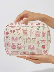 Nova Bolsa Cosmética Médica - Bolsa Médica, Nécessaire, Essenciais de Viagem, Design Colorido Adequado para Medicamentos, Cosméticos e Suprimentos de Viagem - Presente Ideal para Amigos e Família, Organizador de Cuidados Pessoais | Design Interessante, Nécessaire de Viagem Portátil com Zíper, Bolsa de Maquiagem Padrão para Companhias Aéreas, Pode Armazenar Medicamentos, Suprimentos Médicos, Etc. (Padrão Cortado Aleatoriamente) - Multicolorido - View 3