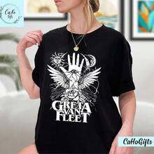 Camiseta Greta Van Ft, Greta Van Ft Dreams In Gold, Camiseta GVF, Camiseta Gvf StarcatC1her, Camiseta Greta Van Ft, Sudadera, Sudadera con capucha Camiseta de algodón suave de 220 g para hombres y mujeres, hecha de tela premium duradera y agradable para la piel con un tacto suave, adecuada para todas las formas corporales y para uso diario. Tops casuales ligeros y transpirables, conjuntos elegantes a juego para otoño, perfectos para la vida diaria, actividades al aire libre, viajes, vacaciones y diversas fiestas temáticas durante todo el año. - Negro - Ver 1