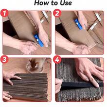 Easy Cardboard Box Cutter, Box Opener Tool With Adjustable Blade, Heavy Duty Corrugated Cardboard Cutting Tool For DIY Projects, Packaging, Moving And Recycling, Ergonomic Handle, No Sharp Edges, Suitable For Cutting Corrugated Boxes, Paperboard And Craft Materials, Durable And Easy To Use, Suitable For Home, Office, Warehouse And Crafting - A - View 9