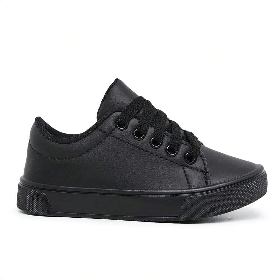 Boys' Comfortable Basic Lightweight School Sneakers - Preto/SolaPreto - View 1
