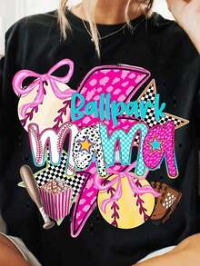 Camiseta Casual Creativa para Mujer - Suave, Transpirable y de Cuello Redondo con Estampado, Ideal para Primavera y Verano, Camiseta Casual para Fiestas - Estilo Vintage Urbano Unisex, Camiseta de Algodón Holgada de Manga Corta y Cuello Redondo. - Negro - Ver 8