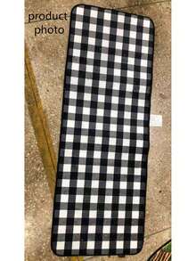 1pc Black & White Checkered Kitchen Rug, Classic Plaid Doormat, Small Carpet, Runner Rug, Floor Mat, Home Decor, Washable Area Rug For Kitchen, Bedroom, Outdoor - Multicolor - View 7