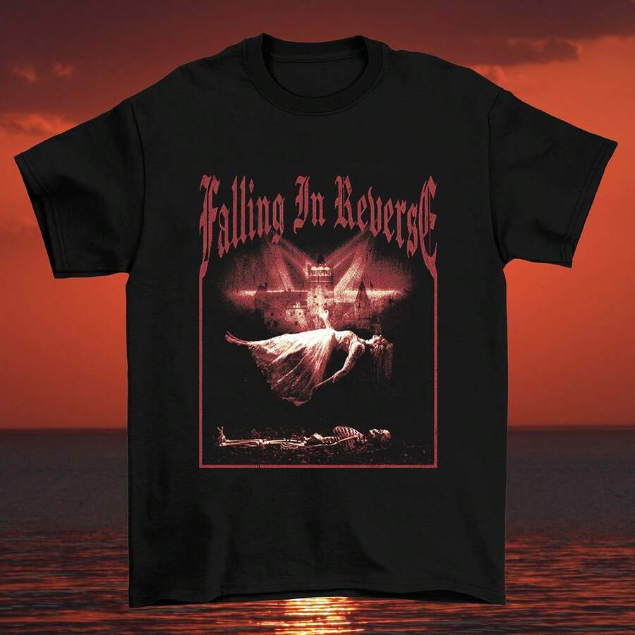 Falling In Reverse Band Gift For Fan Unisex T Shirt Full Size S-5XL - Black - View 1
