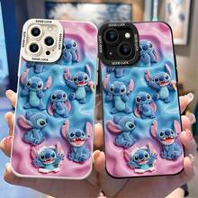 Disney Lilo & Stitch Phone Case, Multi-Expression Protective Cover. Compatible With IPhone 17, 16, 15, 14, 13, 12, 11 Pro Series And Galaxy S22, S23, S24, S25 Models, Featuring Plush-Style Stitch In Various Poses And Expressions Against A Pink-To-Blue Gradient Background, Perfect For Fans Of The Expressive Alien, Ideal For Birthdays, Holidays, Anniversaries, Graduation Gifts, Or Any Special Occasion To Surprise Family, Friends, Classmates, And Loved Ones. - 白色 - 查看 3