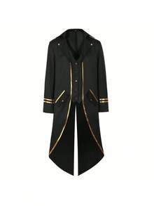 Cosplay Clothing - Black Tuxedo With Gold Trim - View 1
