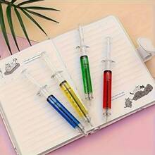 12pcs Realistic Syringe-Shaped Neutral Pens, Funny Creative Syringe-Style Black Ink Pens, Student Fun Stationery, Funny Syringe-Shaped Ballpoint Pens, Realistic Syringe Design Multi-Color Fun Pens, Medical Student / Nurse Day Gift, Suitable For Students, Healthcare Workers Daily Use, Also As Nurse Day, Medical Student Graduation Creative Gift. - Technical Pen - View 5
