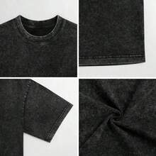 Camiseta Vintage Lavada Unisex Club, Algodón Lavado Unisex, Estilo Vintage, Camiseta Solo para Miembros, Camiseta Retro Sarcástica - Negro 8 - Ver 3