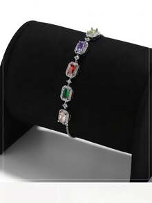 1件装高级奢华多功能珠宝展示架，珠宝收纳架，手表架，采用超细纤维材质，适用于展示手表、手镯、项链，可用作珠宝收纳盒、摄影道具，优雅实用，是送给朋友、情人节、母亲节、父亲节、开学季的理想礼物。 - 手鐲/手錶架 - 查看 4