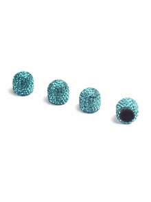 Tapa de válvula con rhinestones, tapa de núcleo de válvula de diamante completo, tapa de válvula de cerámica de diamante para coche, tapa de válvula creativa con rhinestones, tapa de núcleo de válvula modificada - A - Ver 13