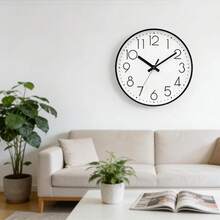 Silent Quartz Wall Clock. - G_white - View 2
