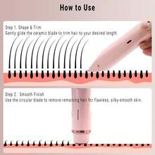 Summer Rose Vibration Shaver 2-In-1  USB Rechargeable, Wet/Dry Use, Compact Travel Essentials Kit – Perfect For Gym, Camping & Last-Minute Getaways(Pink) - 粉紅色的 - 查看 4