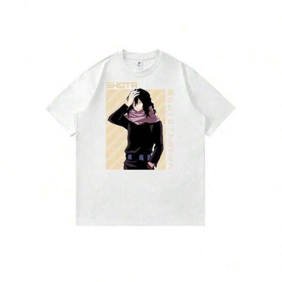 Nueva camiseta de manga corta 2026My-Heros-Academia-Shota-Aizawa-Portrait Trendyss Anime Cartoon Print T-Shirt Unisex Street Style Summer Casual Tops,Camiseta con estampado de anime japonés, regalo de San Valentín, estampado estilo K, estampado de cantante masculino joven, camiseta gráfica para mujer,Camiseta de moda para hombre - Blanco - Ver 1
