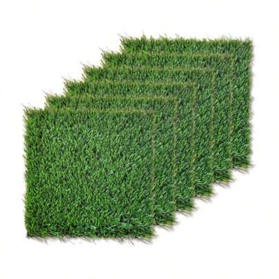 APiso deck tipo madera de wpc, piso modular para jardin, interior y exterior, techos, muros y pisos, piezas de 30 x 30 cm Pasto sintetico 6pd005