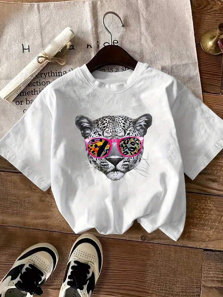 Talla Grande, Camiseta de Verano para Mujer con Estampado de Moda, Camiseta Casual de 180g - Blanco - Ver 1
