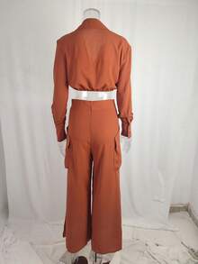 Women Two-Piece Outfits - Orange - View 3