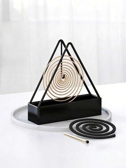 1pc Wall-Mounted Metal Mosquito Coil Holder, Portable Outdoor Mosquito Repellent Box, Sandalwood Incense Burner, Multi-Functional Patio Mosquito Coil Tray, Retro And Creative Metal Mosquito Coil Burner, Suitable For Indoor And Outdoor Use/Kitchen Accessories/Room Decor/Garden/Garden/Holiday Essential/Home Decor/Easter