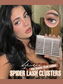 150pcs Spider Lash Clusters, 8mm-14mm Natural Lash Clusters, Kim K Style Wispy Breeze Lash Clusters, 150pcs Short Lash Extension With Invisible Band, CC-Curly For No Makeup - C - View 6