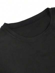 Camiseta Básica de Cuello Redondo para Hombre con Bandera de Irlanda y Estados Unidos - Algodón Suave, Corte Ajustado, Versátil para Uso Diario en Verano - Negro - Ver 3