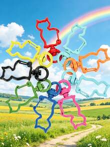 10/100pcs Multi-Color Metal Lobster Clasp Keychain, Classic Hook Chain Suitable For Jewelry Making Pendant Accessories - Keychain - View 5