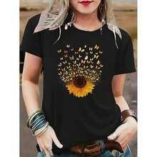 Dam-T-shirts - Svart - Visa 9