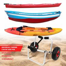 Kayak Trolley Faltbarer Bootsanhänger für Surfbretter Professionelle Erweiterungen SUP Kanu Trolley Angelkajaks Kajak für Alle Bootsbaue Faltbares Boot Kanu Pneumatikreifen Bootsanhänger Trolley Aluminium Scupper Stütze SUP Spanngurt 80Kg - A - Übersicht 5