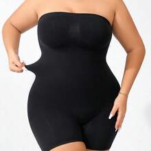 Plus Size Women Shapewear Sleeveless Jumpsuit, Tummy Control Casual - Albaricoque - Ver 6
