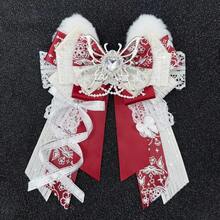 1件裝可愛重裝飾蕾絲蝴蝶結胸針，卡通動漫遊戲Cosplay服裝裝飾，偶像應援棒支架裝飾，御宅Lolita痛包吊飾蝴蝶結胸針 - A - 查看 11