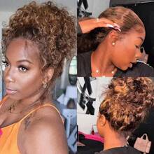 Honey Blonde Hidden Strap 360 Lace Front Wigs Human Hair 360 Full Lace Frontal Wigs Human Hair With Drawstring 4/27 Highlight Ombre Deep Wave Lace Front Wigs Human Hair 250 Density 13x6 Curly Hair Wig Pre Plucked Wet And Wavy Colored Wigs For Women - S4/27 - 查看 11