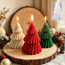 1pc 3D Pine Tree Silicone Mold, DIY Christmas Tree Scented Candle, Christmas Candle Decor Handmade Product Mold - Christmas Tree Mold - View 4