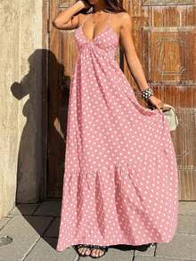 Women Midi Dresses - Rose - View 3
