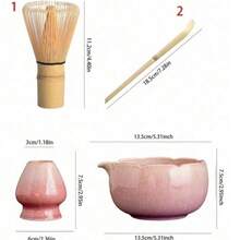 Bộ ấm trà Matcha bằng gốm sứ Nhật Bản 1 món/7 món, bao gồm bát Matcha, dụng cụ đánh Matcha, tách Matcha, que khuấy, thìa trà, bộ bát trà, dụng cụ pha chế Matcha, dụng cụ làm bánh kẹo và đồ uống, hộp quà tặng Nhật Bản, bộ khuấy Matcha Matsushiro, quà tặng cho người yêu thích Matcha. - Nhiều màu - Xem 8