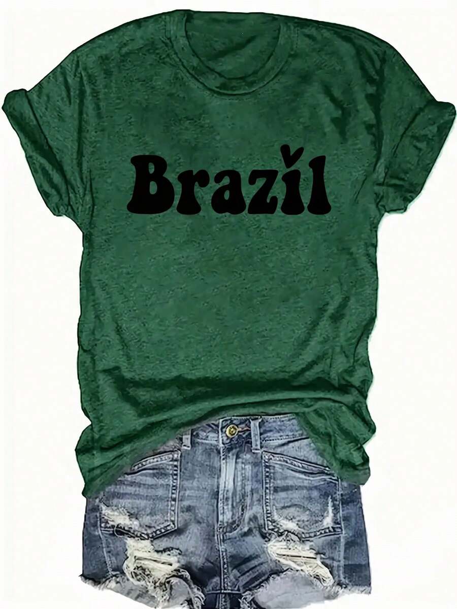 Tallas Grandes, Blusa de Manga Corta Oversize para Mujer - Top Casual de Cuello Redondo con Silueta en Línea, Ropa Casual de Primavera Verano de Manga Corta, Túnica Holgada Lavable a Máquina para Combinar y Relajarse (- - Verde - Ver 1