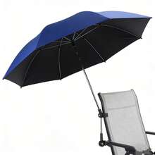 Foldable Fishing Chair Umbrella, UV Protection Adjustable Sunshade, Easy Installation For Outdoor Camping, Hiking And Fishing, Portable Sunshade - Multicolor - View 5