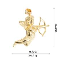 1pc Copper Fashion Angelic Sun Pendant, Unique Hip-Hop Style DIY Bracelet, Necklace, Earrings, Bag Decoration, High-End Handmade Accessory - Multicolor - View 4