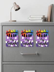 1pc Personalized School Teacher Acrylic Magnet, Custom Teacher Name & Title Magnet, Teacher Appreciation Gift From Student, Back To School Teacher Gift, Classroom Whiteboard Magnet, Preschool/Elementary Teacher Magnet - Multicolor - View 7