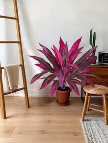 1 Bouquet Artificial Purple Boston Fern, Artificial Dracaena, Outdoor Artificial Green Plants, Lifelike Leaf Design, Durable And Long-Lasting, Suitable For Indoor And Outdoor Decor, Yard, Garden, Porch, Balcony, Wedding, Hotel, Living Room, Photography, Housewarming, Ideal Home Decor Choice, All-Season Use - Purple - View 10