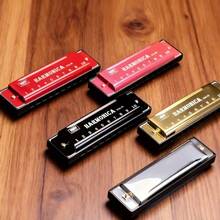 Professional Metal Harmonica, 10-Hole C Key Blues Harmonica, Durable Metal Construction And Ergonomic Design, Suitable For Beginners And Advanced Players, Portable Musical Instrument For Performance, Practice, Classroom Teaching, Party - Multicolor - View 2