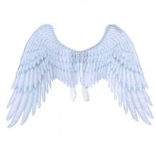 1PC New Top Realistic Costume Wings, Faux Feather Non-Woven Fabric Wings, Stage Performance Costume Prop, Holiday Event Wearable Transformation Prop,Halloween - Multicolor - View 12
