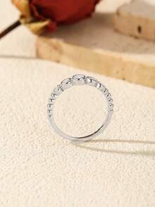 MODIAN D Color Round Moissanite 925 Sterling Silver Fashion Rings Sparkling Finger Rings For Women Wedding Fine Jewelry Gifts - Silver - View 7