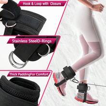 LINGPENG Adjustable D-Ring Ankle Strap, Ankle Cuff, Door Frame Strap, Ankle Protection Band, Leg Strength Training Sports Protective Gear - Multicolor - View 5