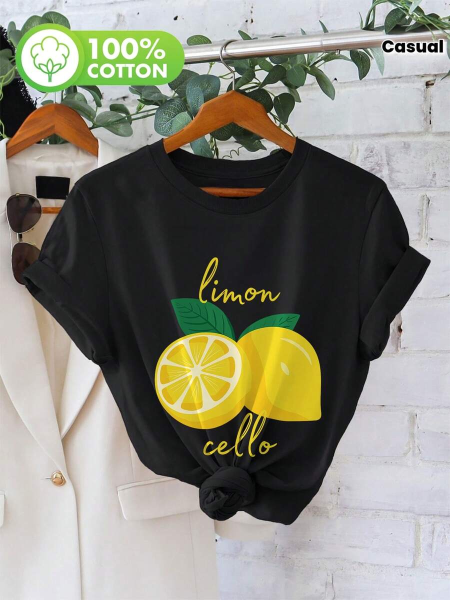 Dam-T-shirts - Svart - Visa 1