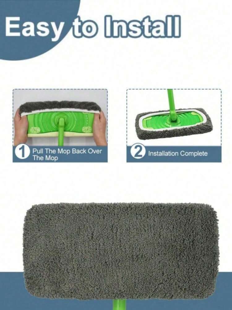 1/5 miếng giẻ lau cây lau nhà màu trơn tái sử dụng, làm từ chất liệu thấm hút cao, có thể giặt, phù hợp cho lau ướt và lau khô, phù hợp cho sàn gỗ và nhiều bề mặt khác nhau, tương thích với hầu hết các đầu cây lau nhà phẳng, dụng cụ vệ sinh gia đình, quà tặng Năm mới/Ngày của Mẹ/Ngày của Cha - nhiều màu - Xem 3