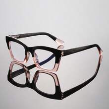 Women's Classic Small Square Frame Reading Glasses, Colorful Small Floral Print Contrast Design, Unisex Style For Reading Glasses+1.0-+4.0 - White - View 5