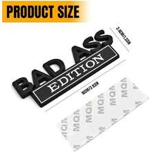 Car Bad  Edition Emblem, Car Badge Stickers, Bad  Edition Personalized 3D Badge Decoration, Cars Fender Bumper Hood Trunk 3D Badges Sticker Decal Universal For Cars (Black) - Gói 10 cái - Xem 2