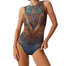 Smart Sun Protection Swimsuit For Women, New Quick-Dry Swimwear Beach Dress - Royal Blue - View 6